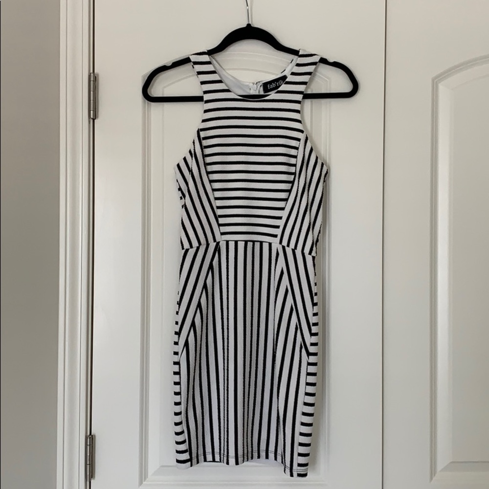 Black & White Stripped mini Dress